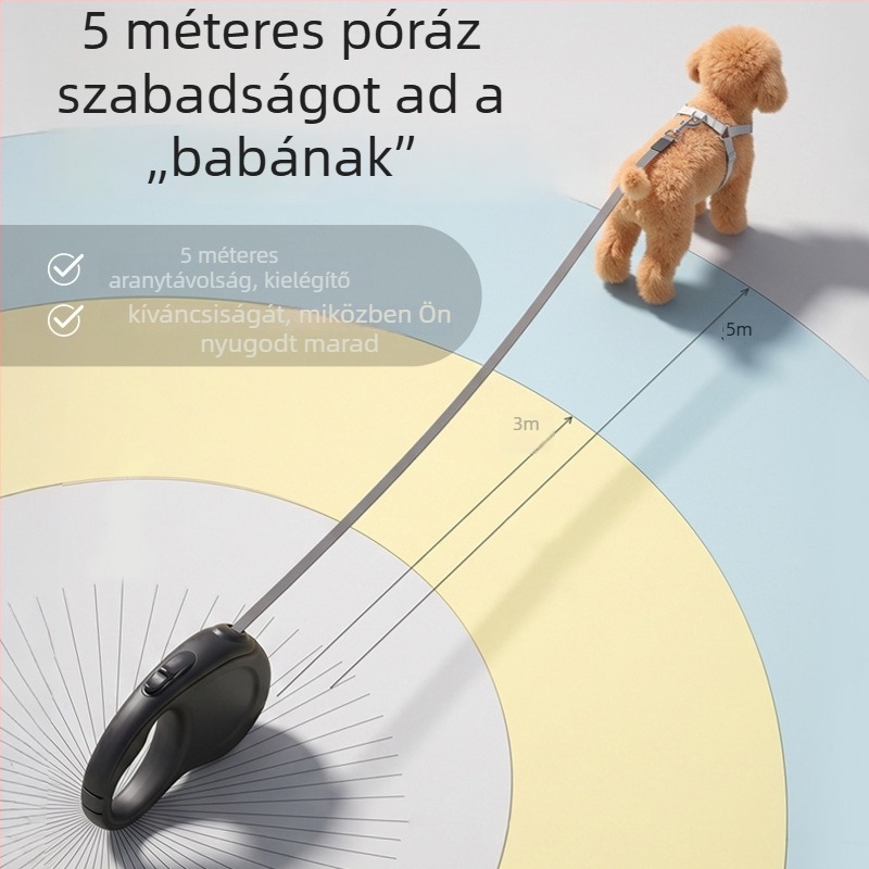 Nunbell Nemzetközi kutyapóráz, automatikus visszahúzódó, anti-szakadás, kis- és közepes méretű kutyáknak