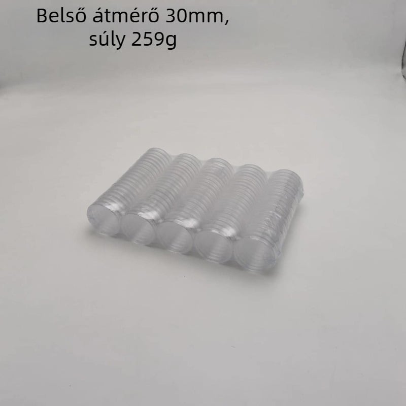 30 mm-es átlátszó műanyag kerek érmetartó doboz Pekingi Opera emlékérméjéhez, 5 jüanos érme számára és betűs érmék védőtokja – gyűjtődoboz