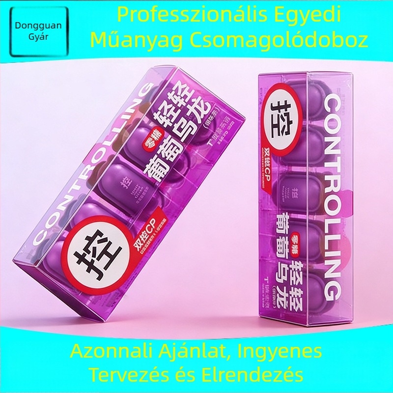 Átlátszó PVC csomagoló doboz probiotikus szilárd italhoz (kávé és tea), PP matt felülettel