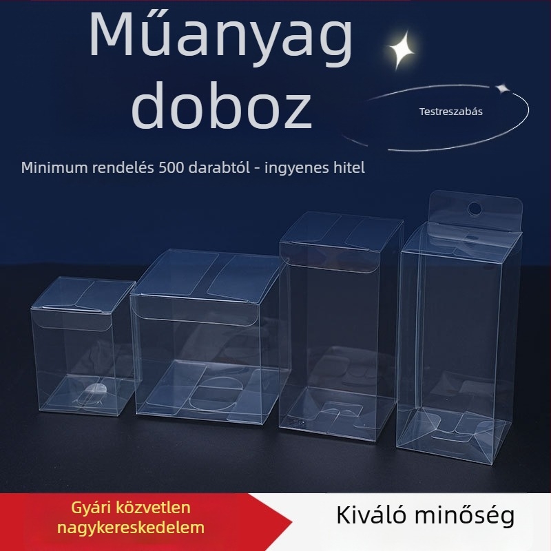 Testreszabható PVC átlátszó csomagolódoboz, matt PP hajtogatható doboz, PET probiotikus kávé színes ajándékdoboz