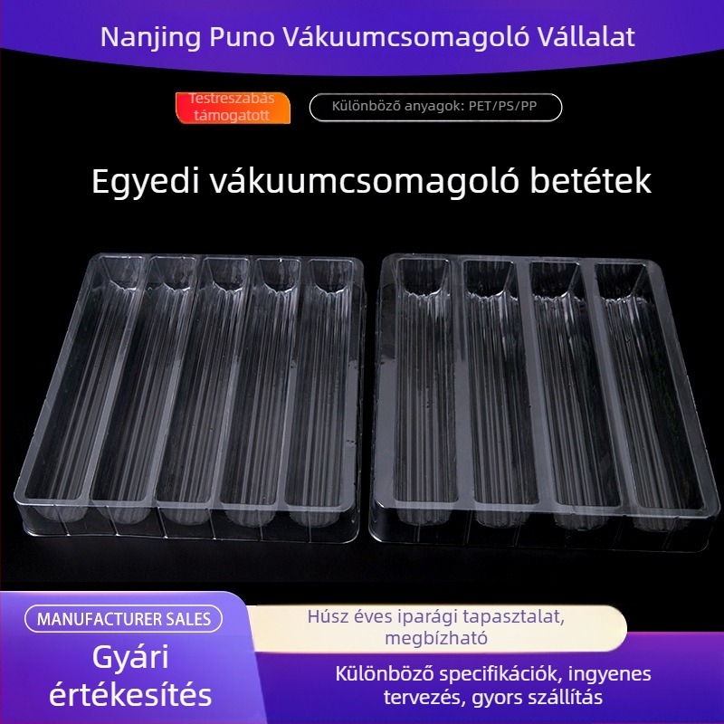 Átlátszó blisterdoboz hullámcsöves alkatrészekhez (PET/PS/PP)
