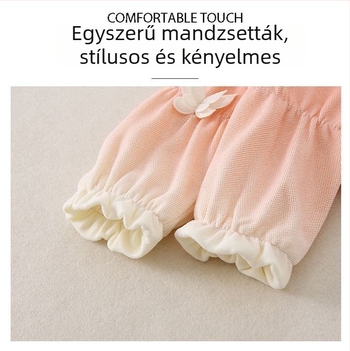 Őszi pamut egyrészes baba öltözék pillangó mintával lányoknak, 0–80 cm, hosszú ujjú, pulóver-stílus