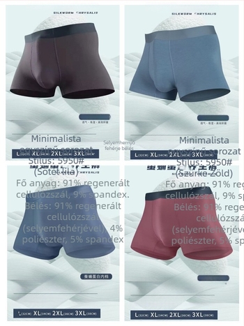 Férfi seamless boxeralsó 17 színben, Modal, antibakteriális, légáteresztő