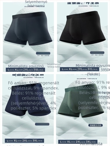 Férfi seamless boxeralsó 17 színben, Modal, antibakteriális, légáteresztő