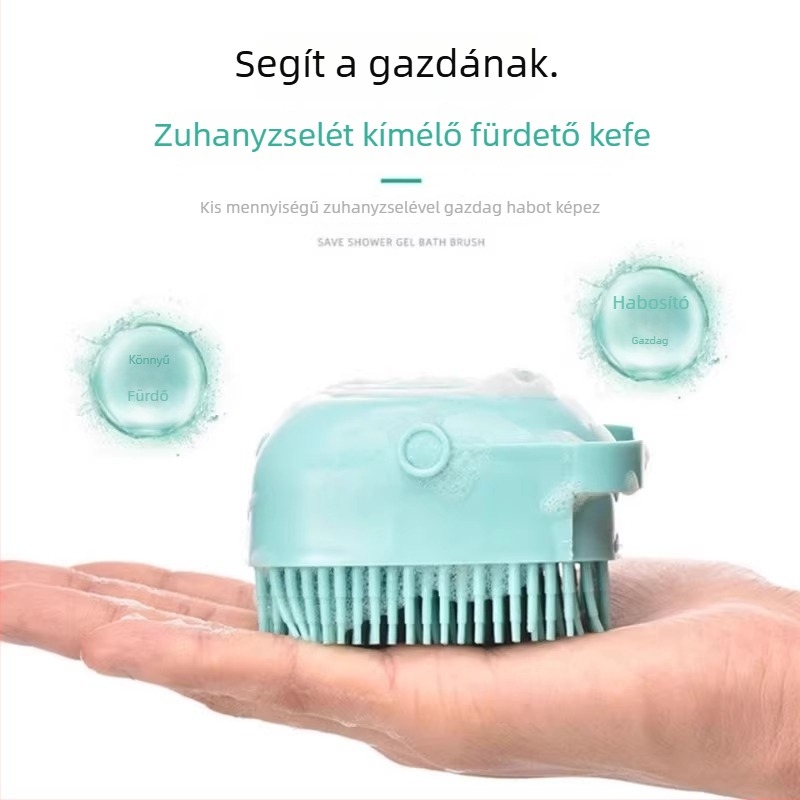 Szilikonból készült fürdő-masszázs kefe kutyáknak – háziállat-ápoló kefe