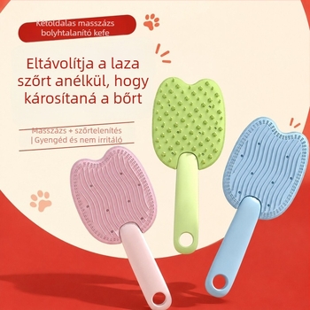 Szilikon fürdető kefe macskáknak és kutyáknak, ápoló és tisztító fésű, macska szőr eltávolító eszköz, fürdetéshez használható kefe