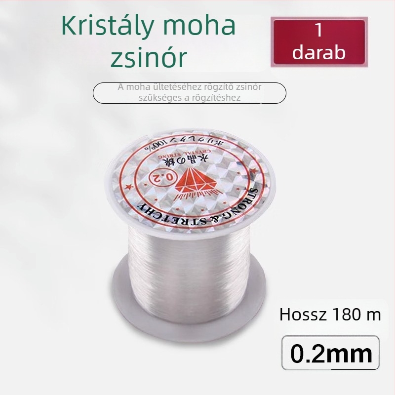 Ultra vékony, átlátszó nylon zsinór moha rögzítésére merülőfa felületén akváriumi tájépítéshez