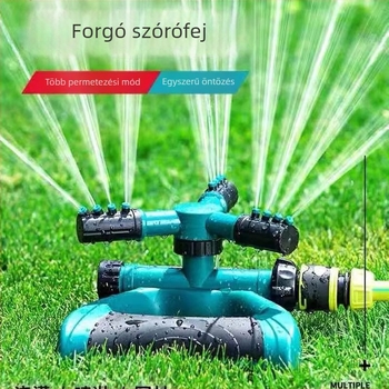360°-os forgó öntözőfej háromágú, gyephez és kerthez