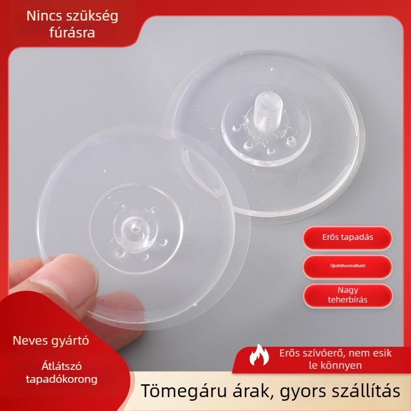 Kézi szívókorongos konyhai akasztó, falra szerelhető, fúrás nélkül, nyom nélkül