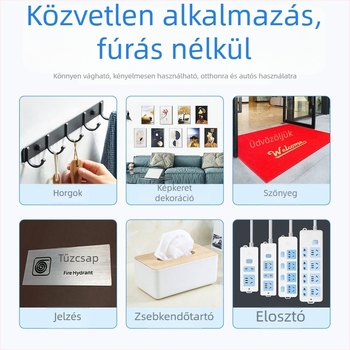 Nano kétoldalas ragasztószalag, rendkívül erős tapadással, mosható és újrahasználható, átlátszó akril