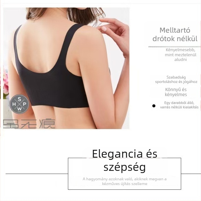 4. generációs varrat nélküli push-up sportmelltartó mély V-nyakú, vállpántos, női