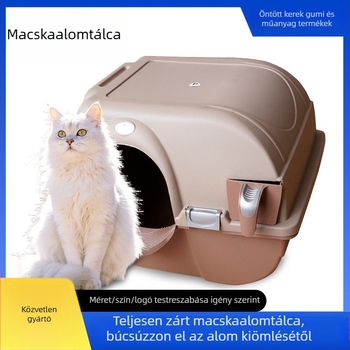 Zárt macskaalomtartó otthoni használatra, cseppálló kialakítás