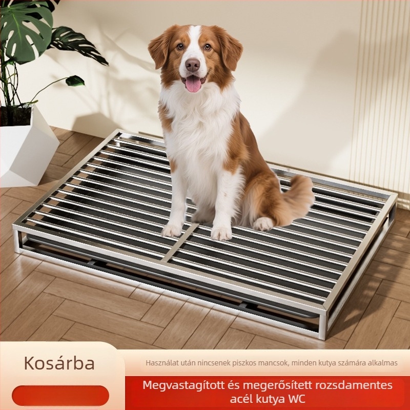 Rozsdamentes acélból készült kutyatoalett automata öblítéssel kicsi, közepes és nagy kutyáknak