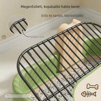 Nagy méretű kutya WC, anti-szórásos magas kerítés, sík nyílású kialakítás, fiókos stílusú rögzített vécé kis- és közepes testű kutyáknak