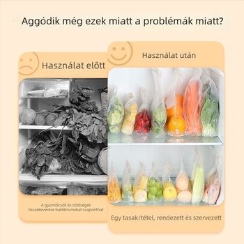 Élelmiszer-minőségű zárt tasakok, vastagított, önzáró tasakok hűtőszekrényhez és fagyasztóhoz