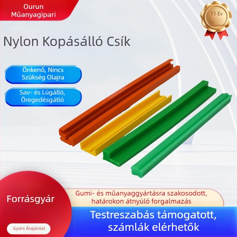 Nylon kopásálló szalagok szállítószalagokhoz, testreszabható ütközésvédő csíkok, kenésmentes polietilén tömítések