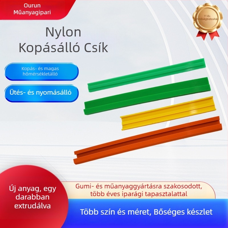 Nylon kopásálló szalagok szállítószalagokhoz, testreszabható ütközésvédő csíkok, kenésmentes polietilén tömítések