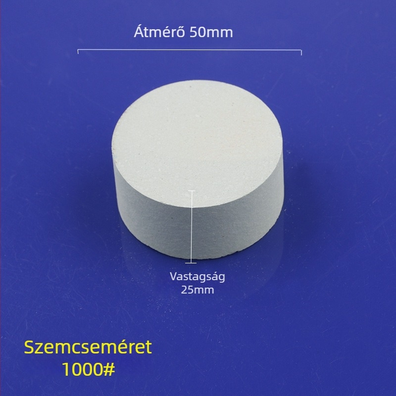 Zöld szilícium-karbid olajkő, hengeres, 50×25 mm, jade polírozáshoz és csiszoláshoz