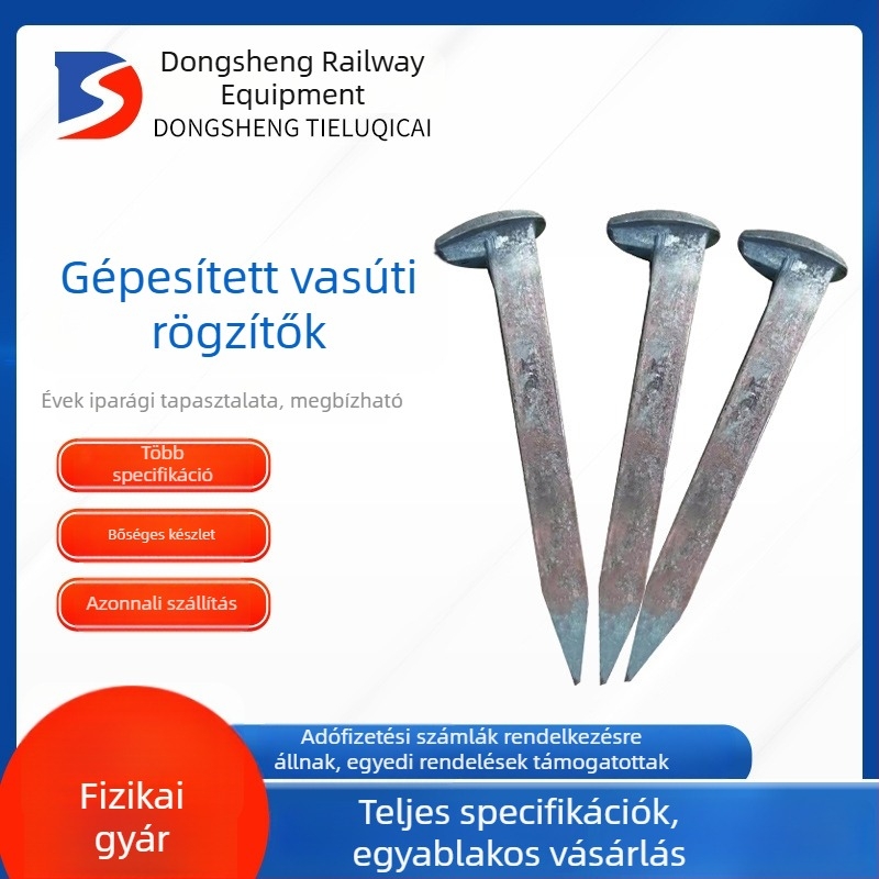 Bányászati vasúti szeg, kézi kivitel, négyzetes fej