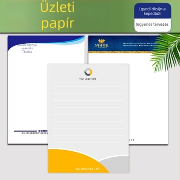 A4/A5 levélpapír logóval nyomtatva hivatalos dokumentumokhoz, iskolai és falusi bizottság részére, értekezlet jegyzetek
