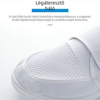 PVC por- és elektrosztatikus cipő, felső része hálós, könnyű és lélegző