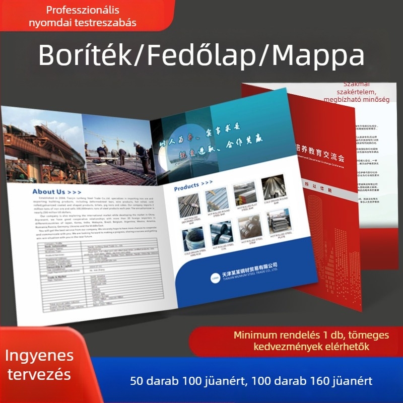 Egyedi szerződéses dokumentum borítékok, nyomtatott tender dokumentumok, A4-es fedőlapok, orvosi vizsgálati jelentéseket tartalmazó mappák beillesztett oldalakkal