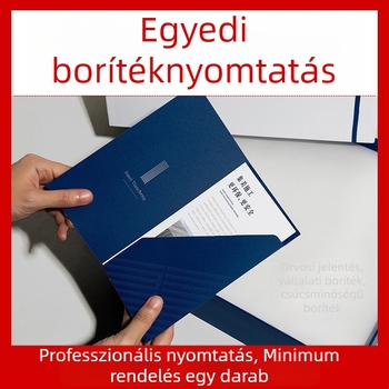 A4 méretű testre szabott borító: kiállítási borító, szerződéses borító, papír-dosszié, albumborító, nyomtatás és aranyozás, keményfedeles