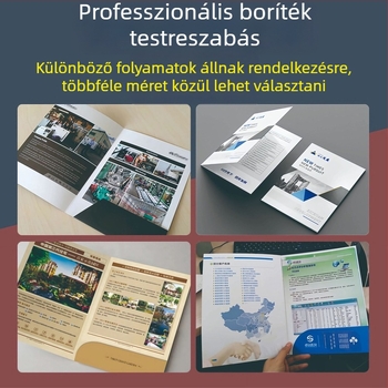 A4-es kraft papírból készült szerződéses borító színes mappa egyoldalas betéttel és tender borító nyomtatással