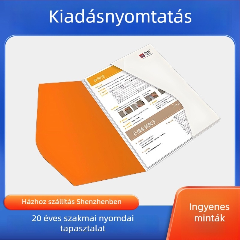 Személyre szabott borítónyomtatás háromrészes brosúrával, vállalati meghívókhoz és dokumentumtartóhoz