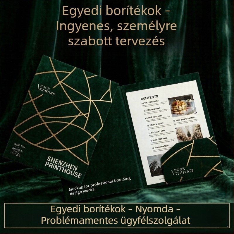 Egyedi borítók nyomtatása dokumentumokhoz és könyvekhez, borítók designja, deréköv és pecsét