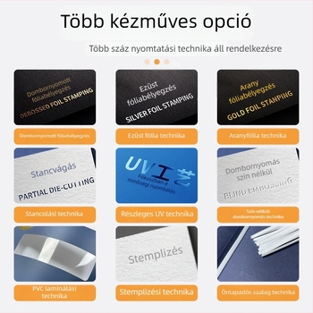 Egyedi A4-es mappa aranyozott borítóval vállalati szerződésekhez, dokumentumtáska és pecsét testreszabás.