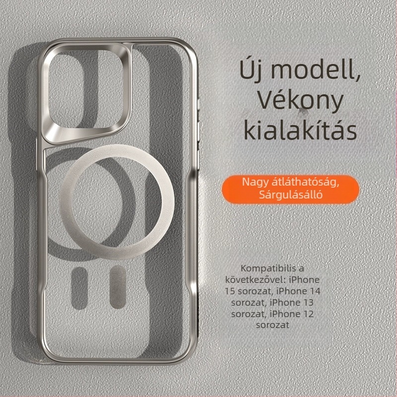 Mágneses védőtok iPhone-hoz – átlátszó, vékony dizájn