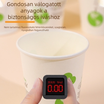 Megvastagított egyszer használatos papír pohár, 235 ml, hőálló és szivárgásmentes, irodai és otthoni használatra, 50 darabos csomag
