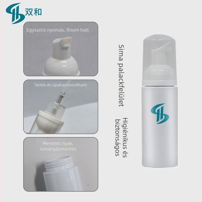 PET műanyag pumpás habosító flakon arctisztítóhoz, 30ml/60ml, aminosav-alapú hab