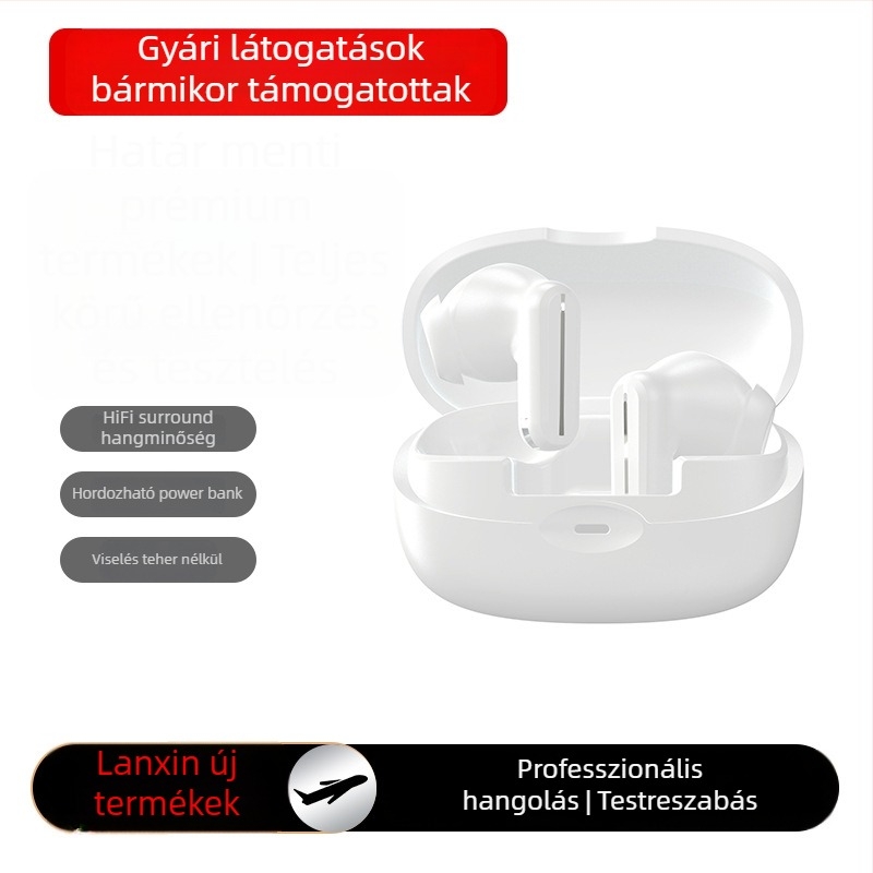 Vezeték nélküli Bluetooth fülhallgató, in-ear stílus, 2026 sportmodell, vízálló, zajcsökkentés, LED-lélegző, hosszú üzemidő, hangvezérlés, digitális kijelző, esports alacsony késleltetés
