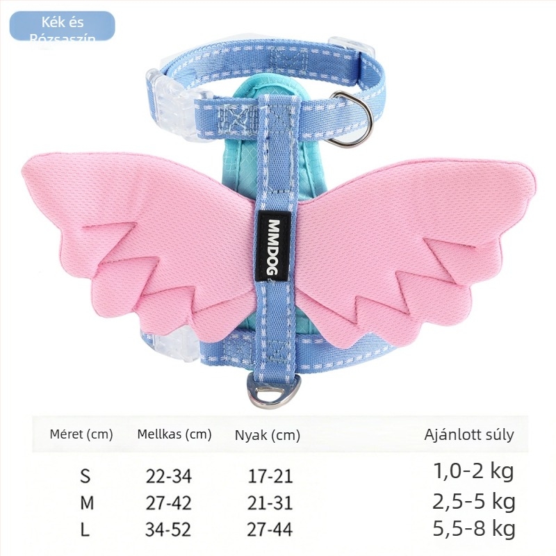 Angel Wings macska hám, mellény-stílusú póráz, kültéri használatra, anti-szökés