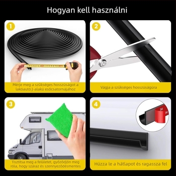 RV vízvezető csík — vízálló, porálló, rugalmas, szakadásálló, öntapadós tömítő