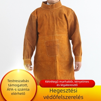 Tehénbőr hegesztővédő overál elektromos hegesztéshez