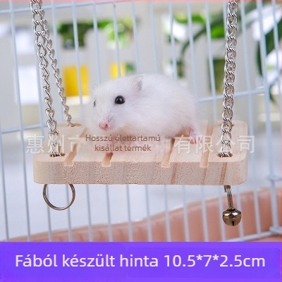 Fából készült hörcsög játék hintával és ugró deszkával