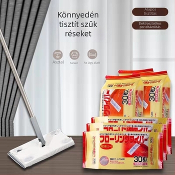 30 darab elektrosztatikus poreltávolító papír egyszer használatos mophoz, pormentes padlótisztítás