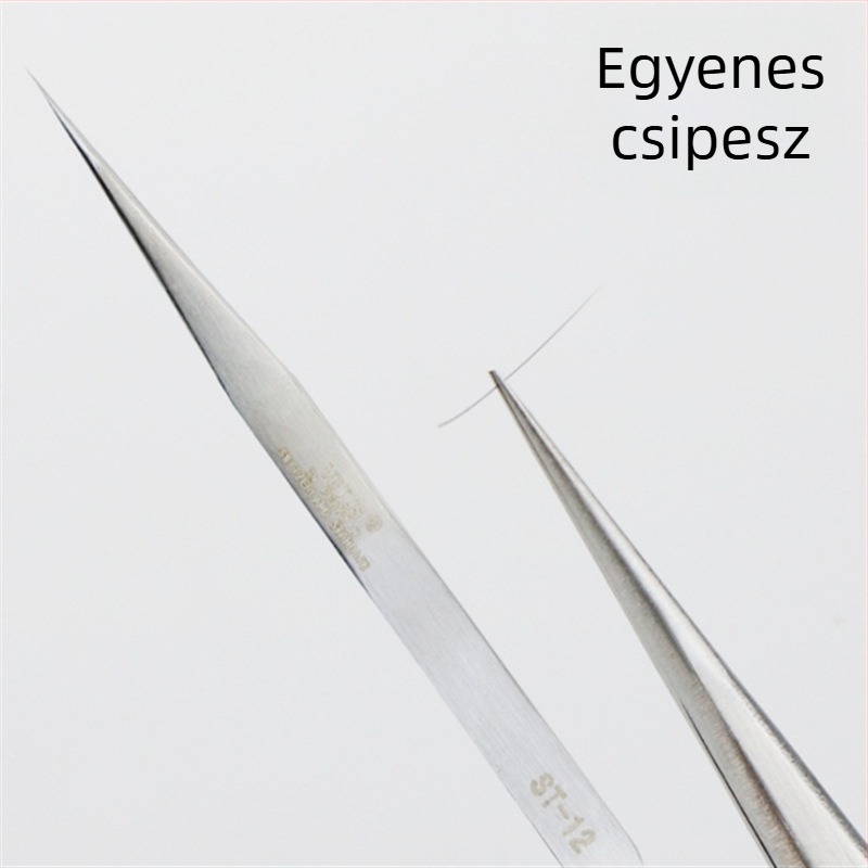 Magas precizitású antistatikus szempillapálcák, szempillák extensions-hez, görbe és egyenes