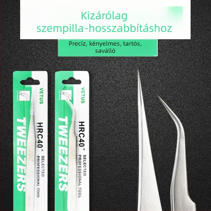 Magas precizitású antistatikus szempillapálcák, szempillák extensions-hez, görbe és egyenes