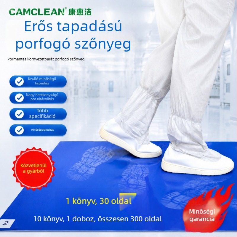 Egyszer használatos kék ragasztó porgyűjtő matrac cipőtalpakhoz, lehúzható ragasztó, padlópor-eltávolító matrac műhelyhez