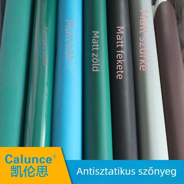 Antisztatikus gumialátét az asztalhoz, zöld, 2 mm, puha