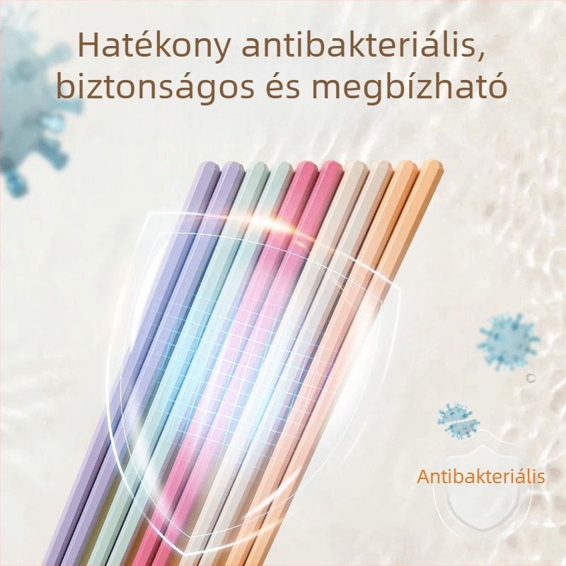 Új Macaron-stílusú evőpálcikák a háztartás számára, minden személynek egy pár, penészálló, hőálló, csúszásmentes, deformációmentes