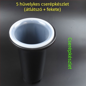 Műanyag orchidea cserép készlet, vastagított és magas, átlátszó
