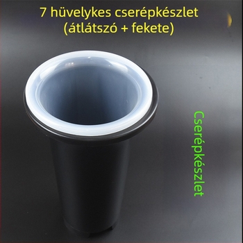 Műanyag orchidea cserép készlet, vastagított és magas, átlátszó