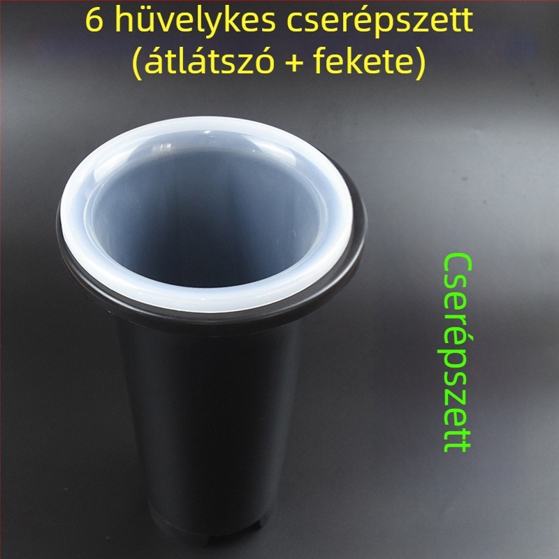Átlátszó műanyag orchidea cserép, nagy méret, megemelt és megerősített kialakítás