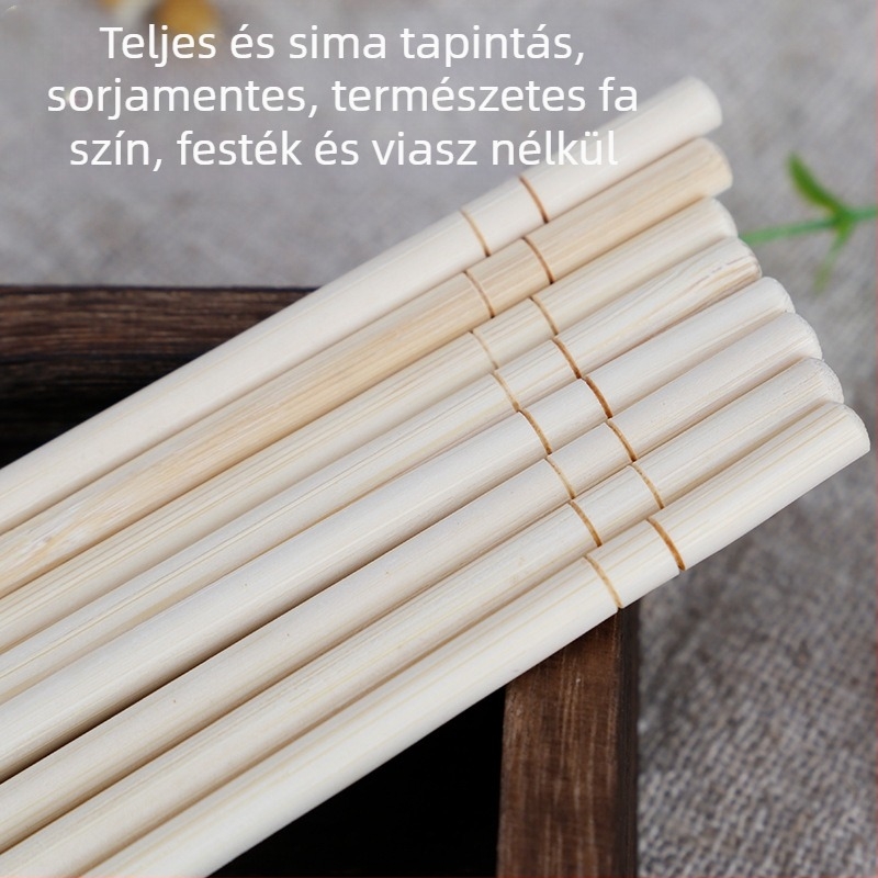 Egyszer használatos bambus evőpálcikák, egyenként csomagolva, panda kördesign, otthoni használatra
