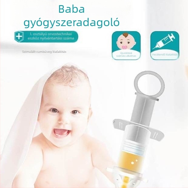 Haishi Hainuo Beishiwei cumis gyógyszeradagoló cumival, babáknak, mérőskálával és kis pohárral, orvosi és otthoni használatra
